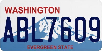 WA license plate ABL7609