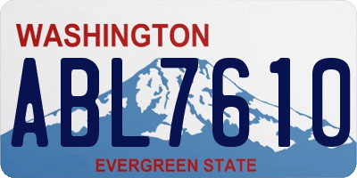 WA license plate ABL7610