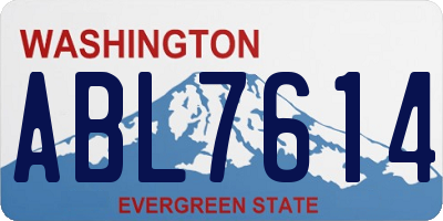 WA license plate ABL7614