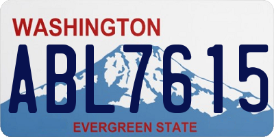 WA license plate ABL7615