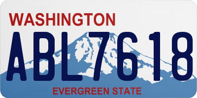 WA license plate ABL7618