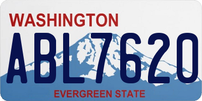 WA license plate ABL7620