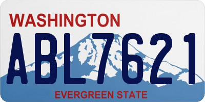 WA license plate ABL7621