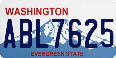 WA license plate ABL7625