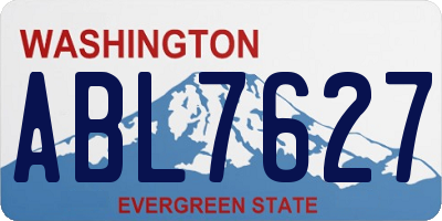 WA license plate ABL7627