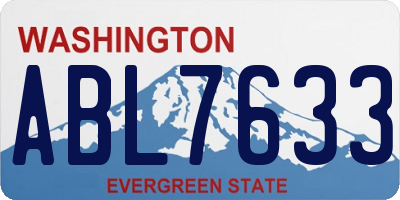 WA license plate ABL7633