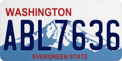 WA license plate ABL7636