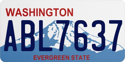 WA license plate ABL7637