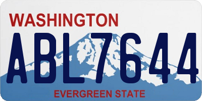 WA license plate ABL7644