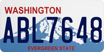WA license plate ABL7648