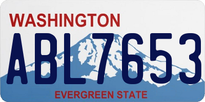 WA license plate ABL7653