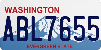 WA license plate ABL7655