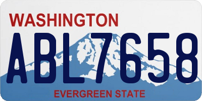 WA license plate ABL7658