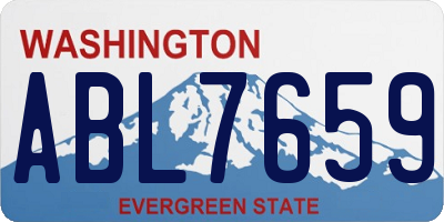 WA license plate ABL7659