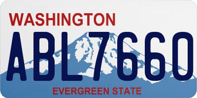 WA license plate ABL7660