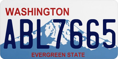 WA license plate ABL7665