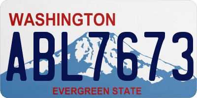 WA license plate ABL7673