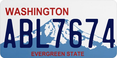 WA license plate ABL7674