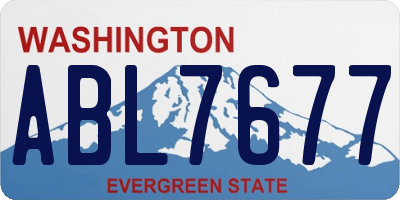 WA license plate ABL7677