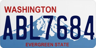 WA license plate ABL7684
