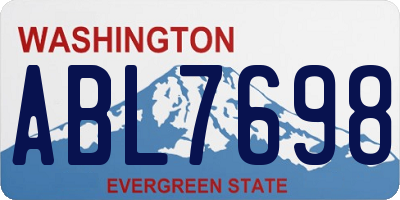 WA license plate ABL7698