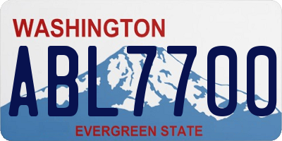 WA license plate ABL7700
