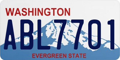 WA license plate ABL7701