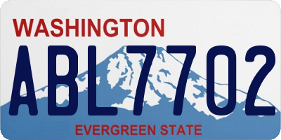 WA license plate ABL7702