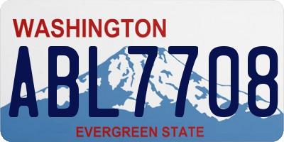 WA license plate ABL7708