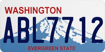 WA license plate ABL7712