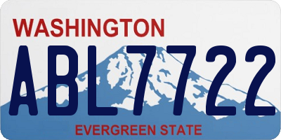 WA license plate ABL7722