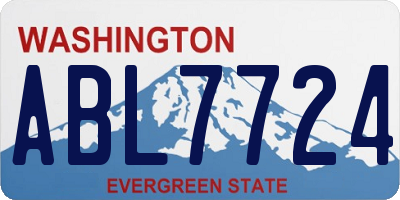 WA license plate ABL7724