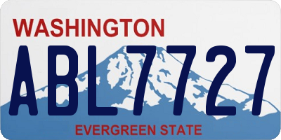 WA license plate ABL7727
