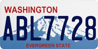 WA license plate ABL7728