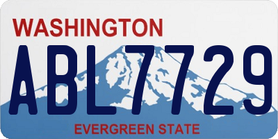 WA license plate ABL7729