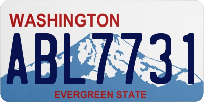 WA license plate ABL7731