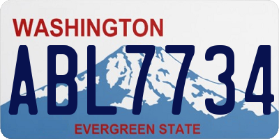 WA license plate ABL7734