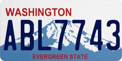 WA license plate ABL7743