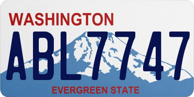 WA license plate ABL7747
