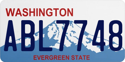 WA license plate ABL7748