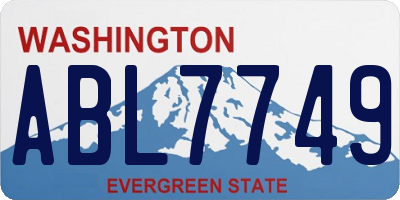 WA license plate ABL7749