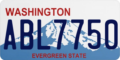WA license plate ABL7750