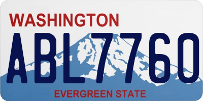 WA license plate ABL7760