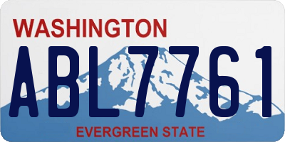 WA license plate ABL7761