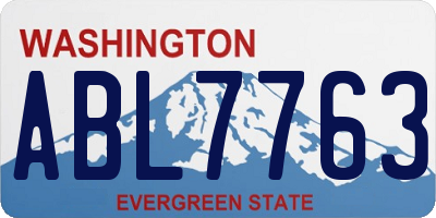 WA license plate ABL7763