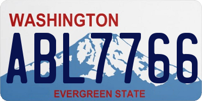 WA license plate ABL7766