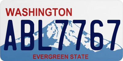 WA license plate ABL7767