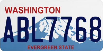 WA license plate ABL7768