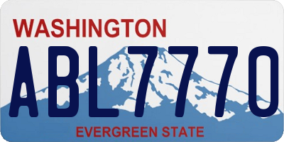 WA license plate ABL7770