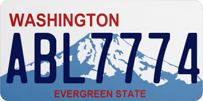 WA license plate ABL7774